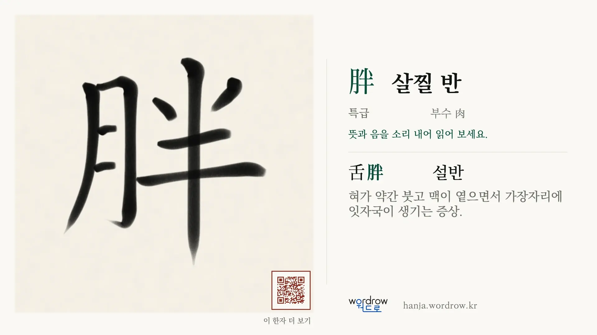 胖 살찔 반 붓글씨 영상 미리보기