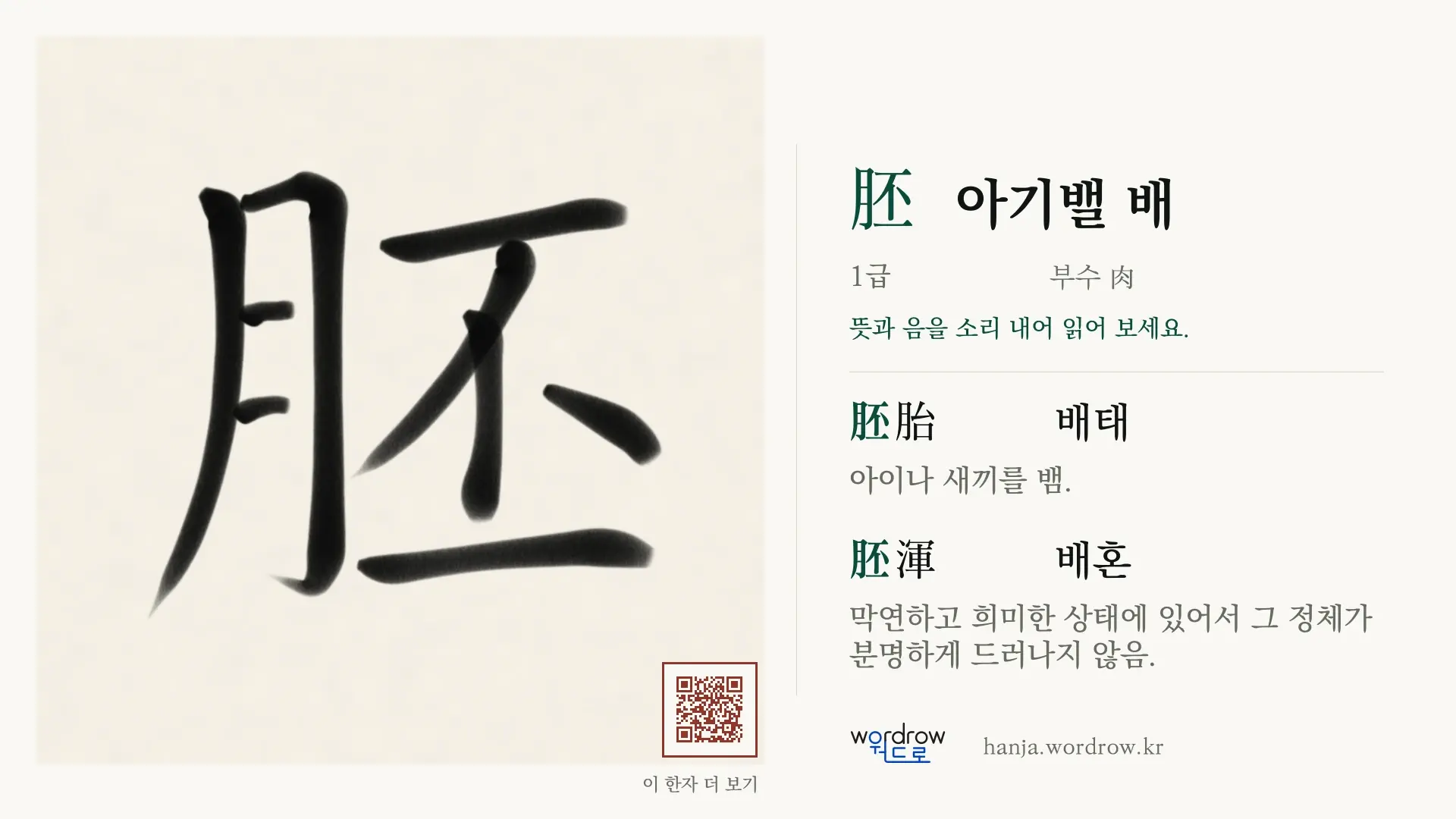 胚 아기밸 배 붓글씨 영상 미리보기