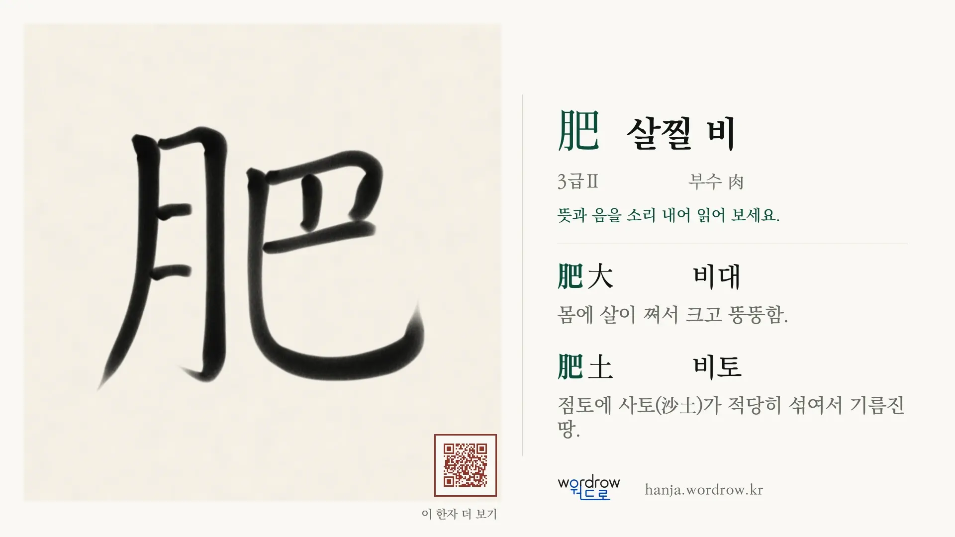 肥 살찔 비 붓글씨 영상 미리보기