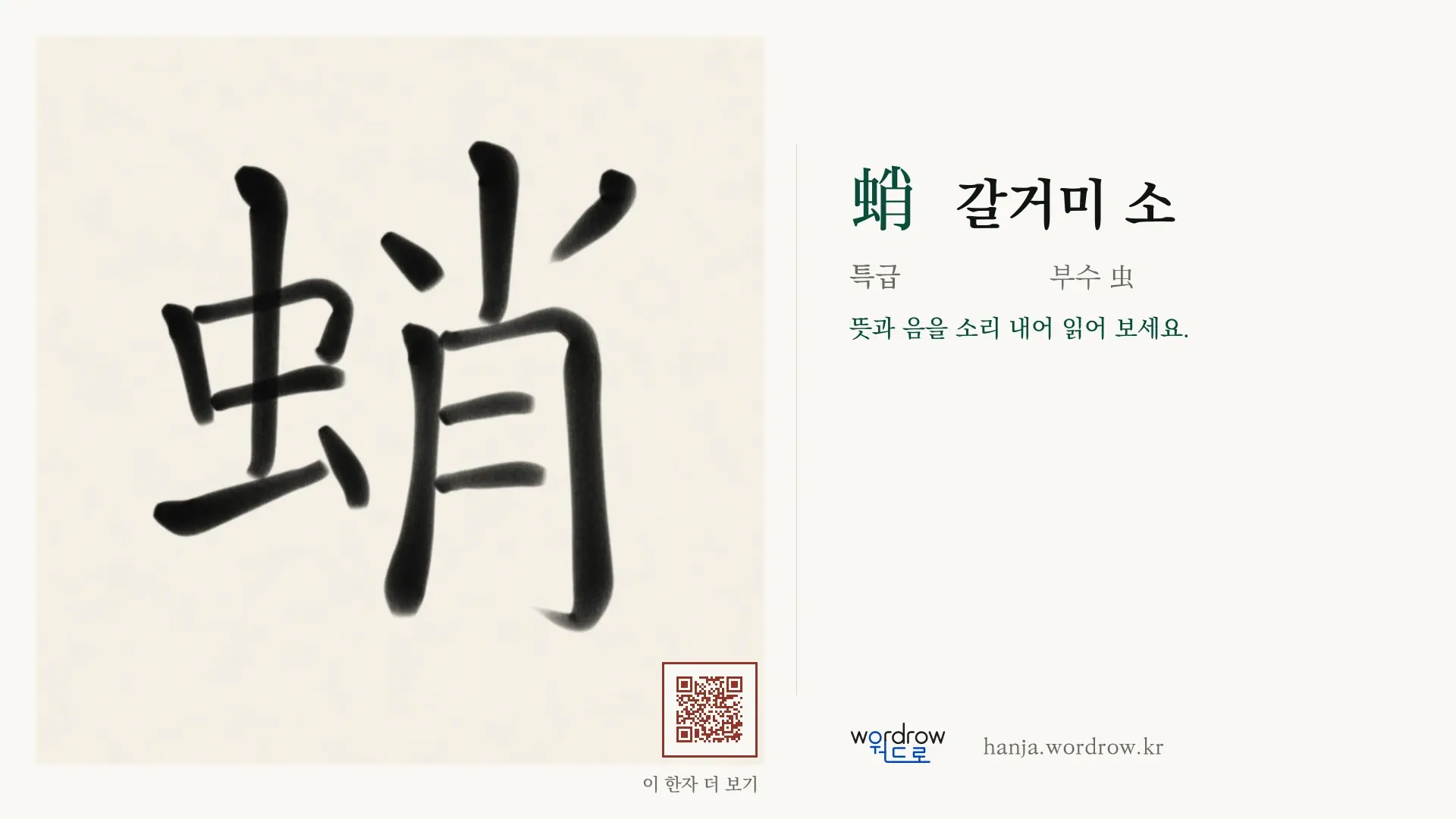 蛸 갈거미 소 붓글씨 영상 미리보기
