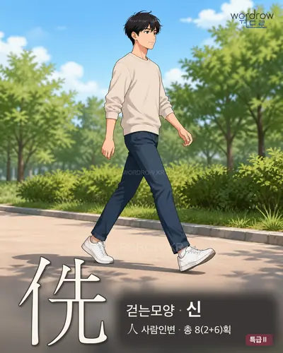 侁 (걷는모양 신) - 특급Ⅱ 썸네일