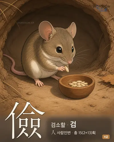 儉 (검소할 검) - 4급 썸네일