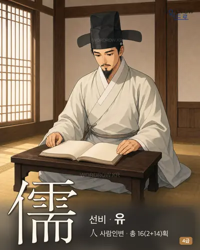 儒 (선비 유) - 4급 썸네일