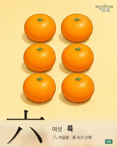六 (여섯 륙) - 8급 썸네일