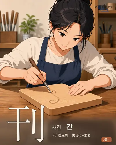 刊 (새길 간) - 3급Ⅱ 썸네일