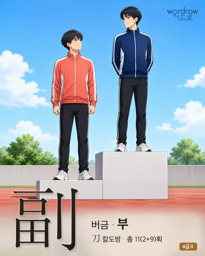 副 (버금 부) - 4급Ⅱ 썸네일