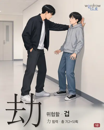劫 (위협할 겁) - 1급 썸네일