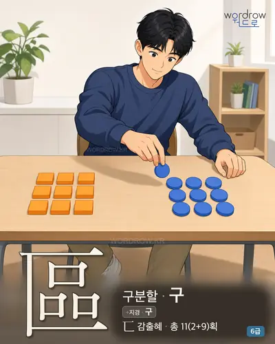 區 (구분할 구) - 6급 썸네일