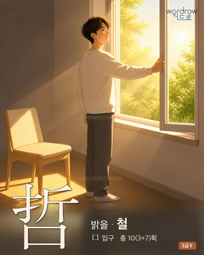哲 (밝을 철) - 3급Ⅱ 썸네일