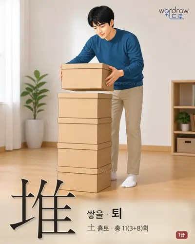 堆 (쌓을 퇴) - 1급 썸네일