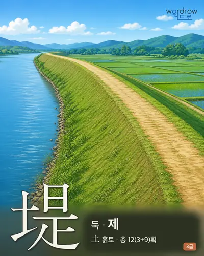 堤 (둑 제) - 3급 썸네일