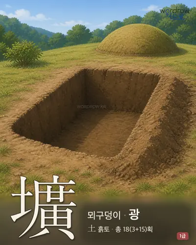 壙 (뫼구덩이 광) - 1급 썸네일