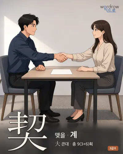 契 (맺을 계) - 3급Ⅱ 썸네일