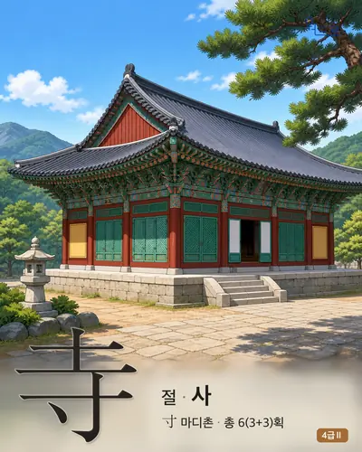 寺 (절 사) - 4급Ⅱ 썸네일