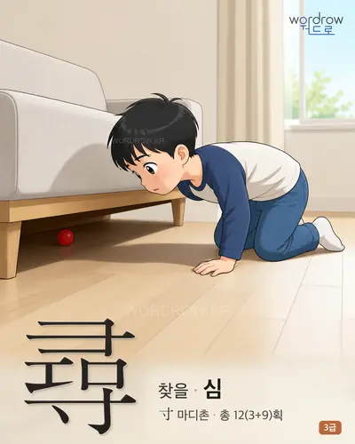 尋 (찾을 심) - 3급 썸네일