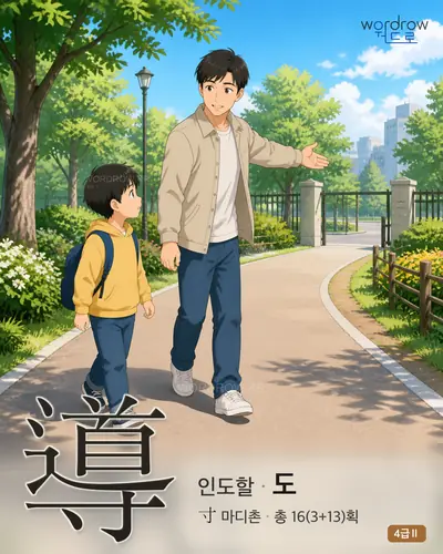導 (인도할 도) - 4급Ⅱ 썸네일