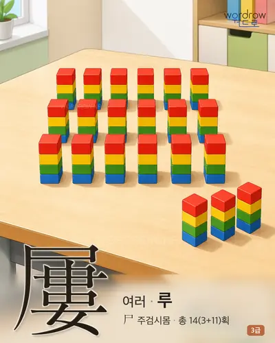 屢 (여러 루) - 3급 썸네일