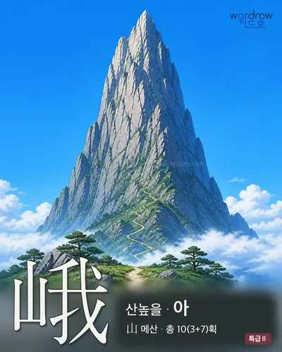 峨 (산높을 아) - 특급Ⅱ 썸네일