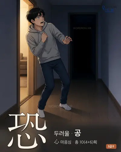 恐 두려울
