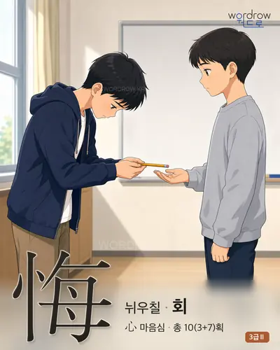 悔 (뉘우칠 회) 썸네일