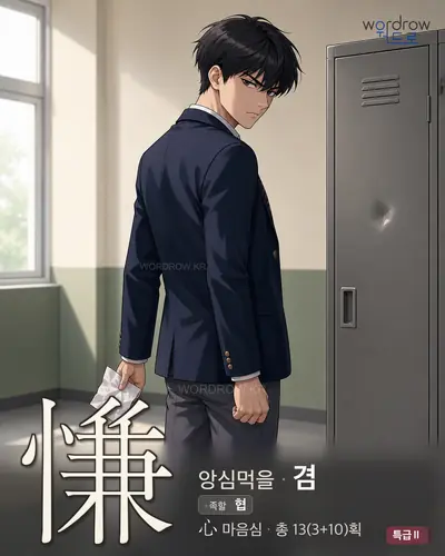 慊 (앙심먹을 겸) - 특급Ⅱ 썸네일