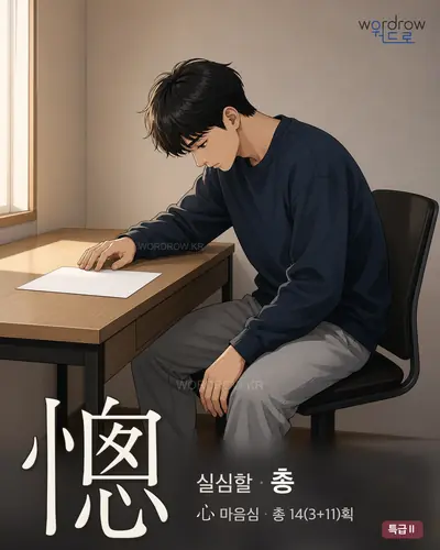 憁 (실심할 총) - 특급Ⅱ 썸네일