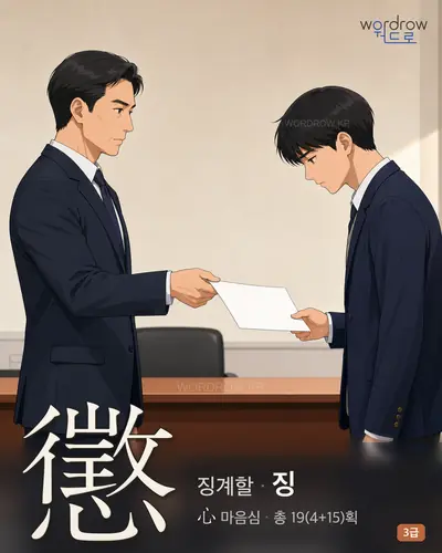 懲 (징계할 징) - 3급 썸네일