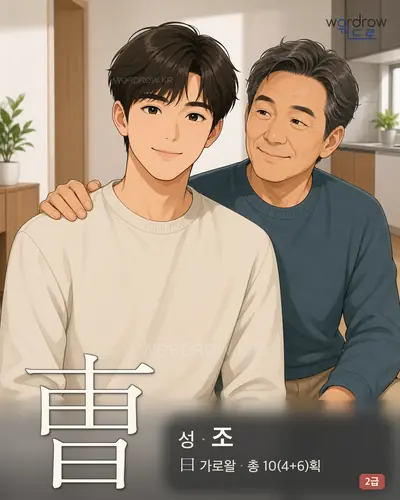 曺 (성(姓) 조) - 2급 한자 일러스트 카드