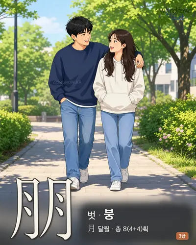 朋 (벗 붕) - 3급 썸네일