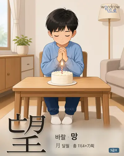 望 (바랄 망) - 5급Ⅱ 썸네일