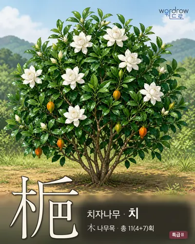 梔 연상 그림
