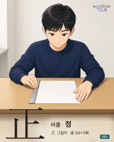 正 바를