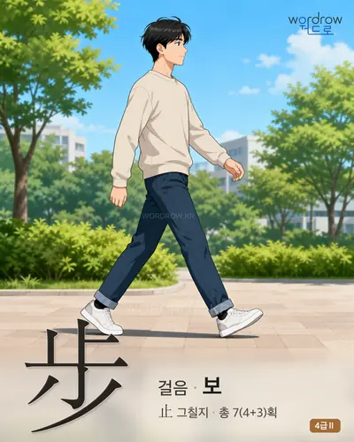 步 (걸음 보) - 4급Ⅱ 썸네일