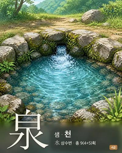 泉 (샘 천) - 4급 썸네일