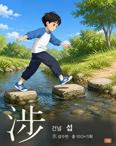 涉 (건널 섭) - 3급 썸네일