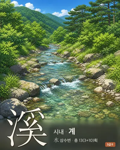 溪 (시내 계) - 3급Ⅱ 썸네일