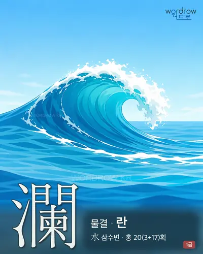 瀾 (물결 란) - 1급 썸네일