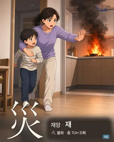 災 (재앙 재) - 5급 썸네일