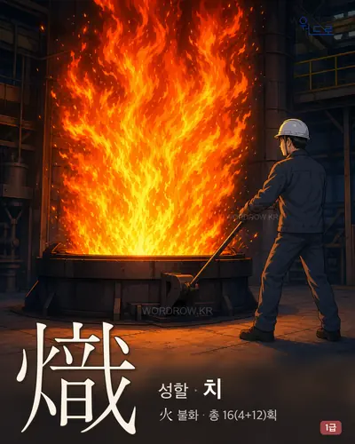 熾 (성할 치) - 1급 썸네일