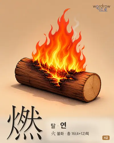 燃 (탈 연) - 4급 썸네일