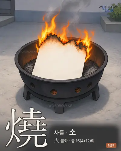 燒 (사를 소) - 3급Ⅱ 썸네일