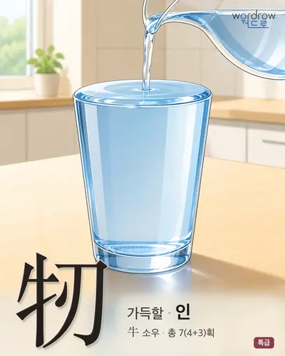牣 (가득할 인) - 특급 썸네일