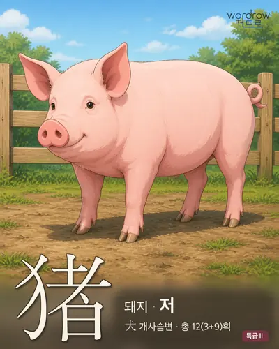 猪 (돼지[豬] 저) - 특급Ⅱ 썸네일