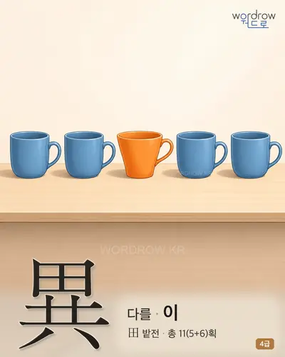 異 (다를 이) - 4급 썸네일
