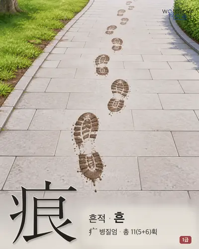 痕 (흔적 흔) - 1급 썸네일