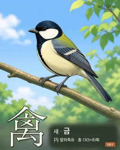 禽 (새 금) - 3급Ⅱ 썸네일