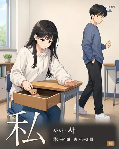 私 (사사(私事) 사) - 4급 썸네일