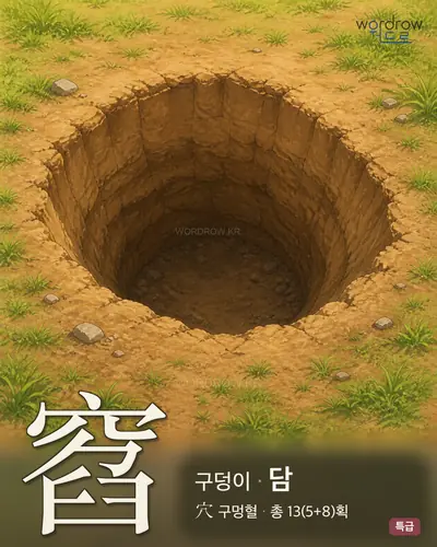 窞 연상 그림