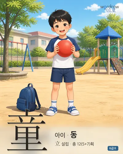 童 (아이 동) - 6급Ⅱ 썸네일
