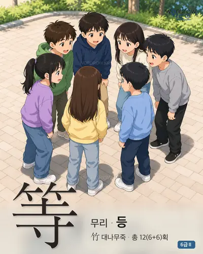 等 (무리 등) - 6급Ⅱ 썸네일